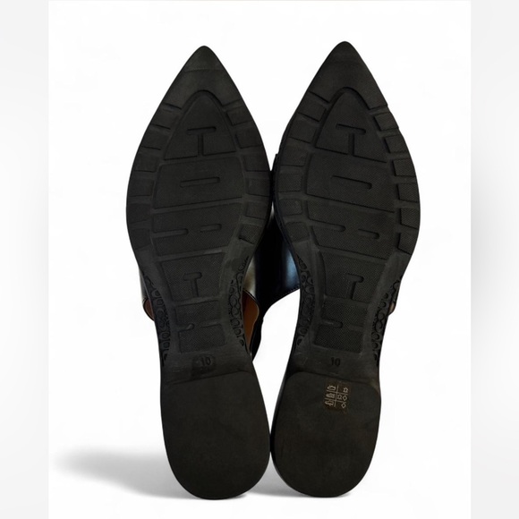 Coach Black Leather Pointed Slingback Loafers - Picture 4 of 5